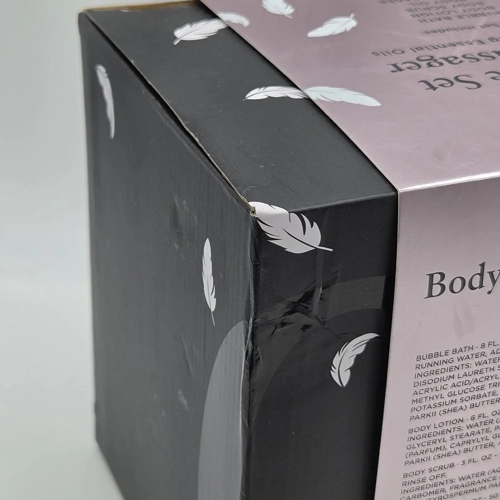 Olivia Grace Body Care With Massager 5 PC Set Vanilla Almond Scented Collection